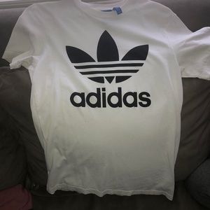 White adidas tee